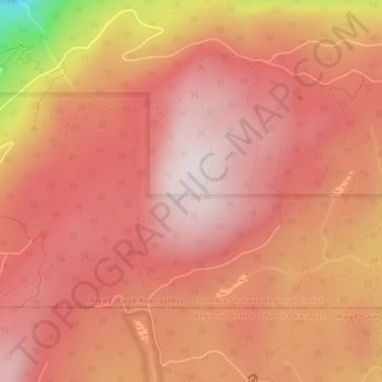 Carte topographique Larch Hills, altitude, relief