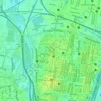 Carte topographique Kondithope, altitude, relief