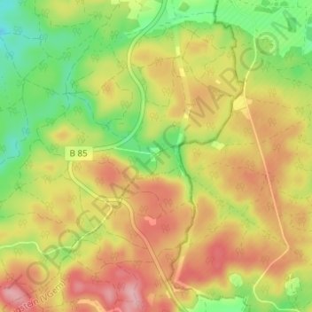 Carte topographique Sackdilling, altitude, relief