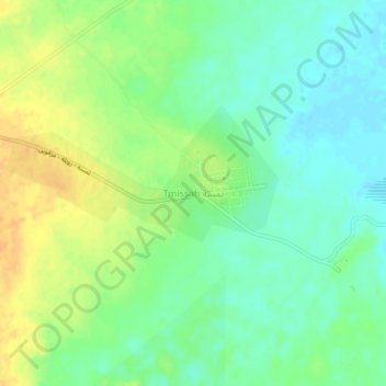 Carte topographique Tmassah, altitude, relief