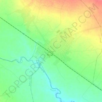 Carte topographique Foussana, altitude, relief