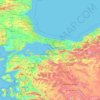 Carte topographique Yalova, altitude, relief