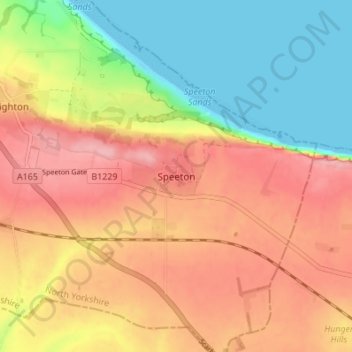 Carte topographique Speeton, altitude, relief
