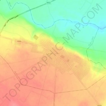 Carte topographique Hajeb El Ayoun, altitude, relief