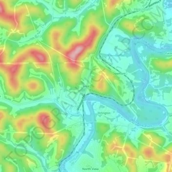 Carte topographique Gore, altitude, relief