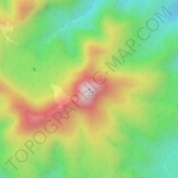 Carte topographique Mount Cagua, altitude, relief