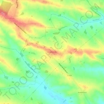 Carte topographique Cassemartin, altitude, relief