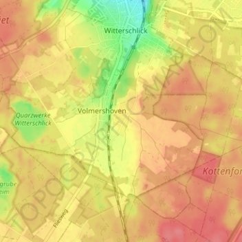 Carte topographique Heidgen, altitude, relief