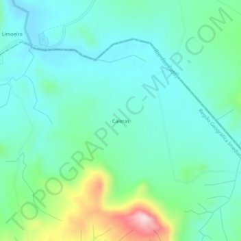 Carte topographique Caieras, altitude, relief