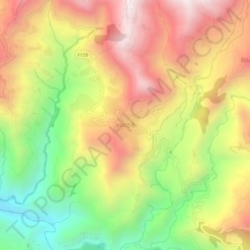Carte topographique Champadevi, altitude, relief