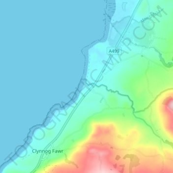 Carte topographique Aberdesach, altitude, relief
