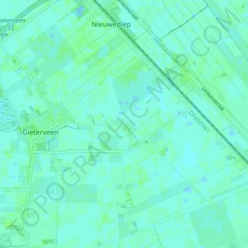 Carte topographique Streek, altitude, relief