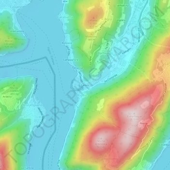 Carte topographique Casoro, altitude, relief