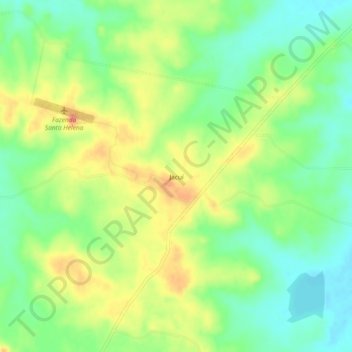 Carte topographique Jacuí, altitude, relief