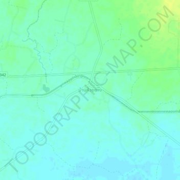 Carte topographique Ban Huai Yang, altitude, relief