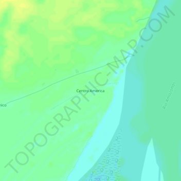 Carte topographique Centro America, altitude, relief