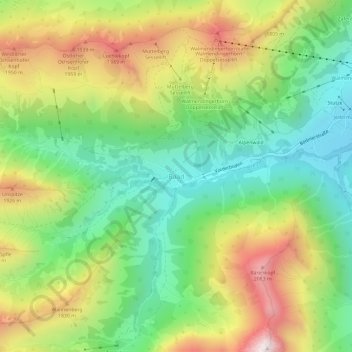 Carte topographique Baad, altitude, relief