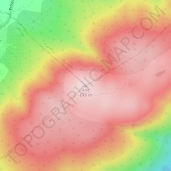 Carte topographique Aire, altitude, relief