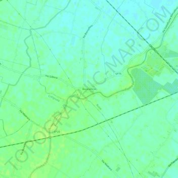 Carte topographique Boncellino, altitude, relief