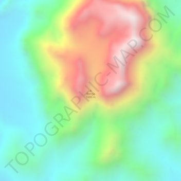 Carte topographique Bonga, altitude, relief