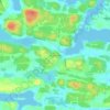 Carte topographique Rymättylä, altitude, relief