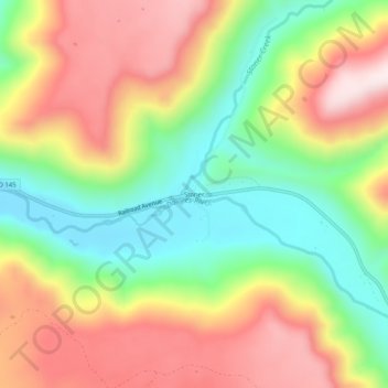 Carte topographique Stoner, altitude, relief