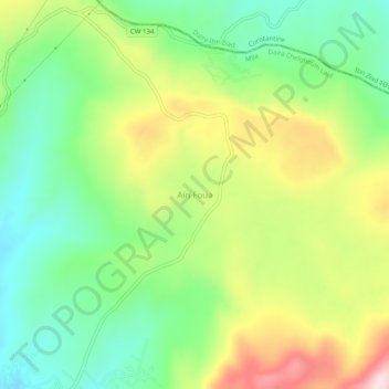 Carte topographique Aïn Foua, altitude, relief