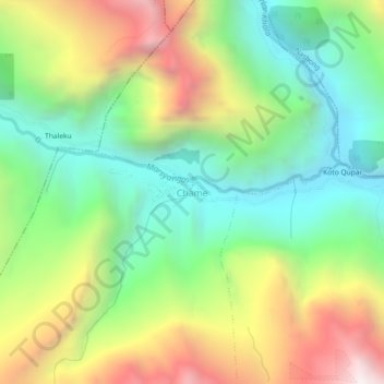 Carte topographique Chame, altitude, relief