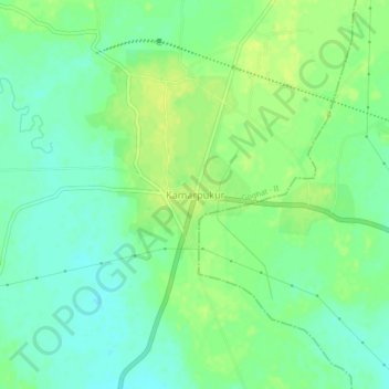 Carte topographique Kamarpukur, altitude, relief