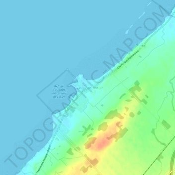 Carte topographique L'Islet-sur-Mer, altitude, relief