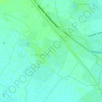 Carte topographique Gosala, altitude, relief