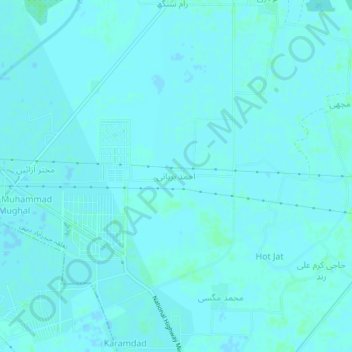 Carte topographique Ahmed Burhani, altitude, relief