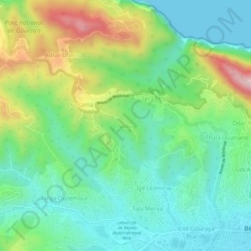 Carte topographique Ennator, altitude, relief