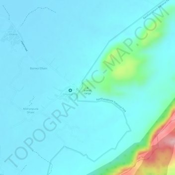 Carte topographique aravali range, altitude, relief