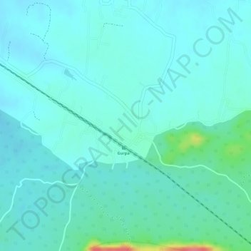 Carte topographique Gurpa, altitude, relief