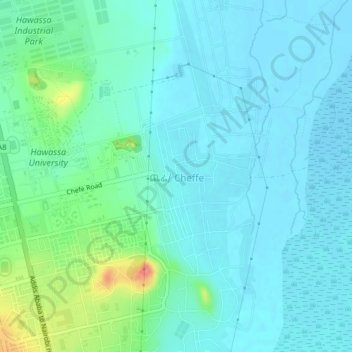 Carte topographique Cheffe, altitude, relief