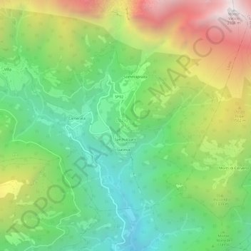 Carte topographique Laveno, altitude, relief
