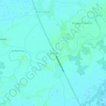 Carte topographique Gurdaan, altitude, relief