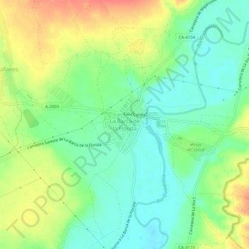 Carte topographique La Barca de la Florida, altitude, relief