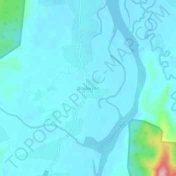 Carte topographique Dialawyao, altitude, relief