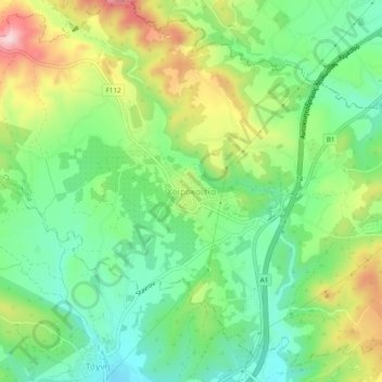 Carte topographique Choirokoitia, altitude, relief