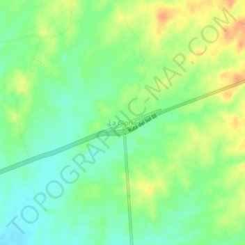 Carte topographique La Gloria, altitude, relief