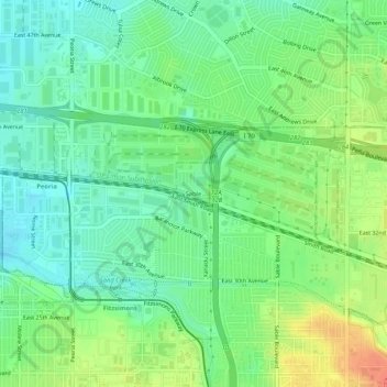 Carte topographique Sable, altitude, relief