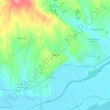 Carte topographique Zouparria, altitude, relief