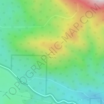 Carte topographique Mount Lindsay, altitude, relief