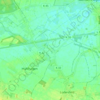 Carte topographique Niedernholz, altitude, relief