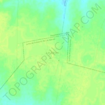 Carte topographique Las Garzas, altitude, relief