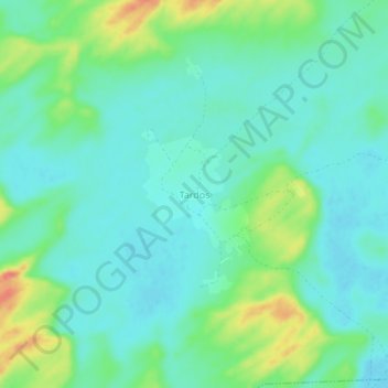 Carte topographique Tardos, altitude, relief