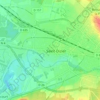 Carte topographique La Noue, altitude, relief