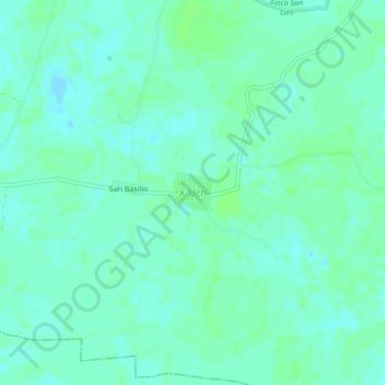 Carte topographique X-Uch, altitude, relief